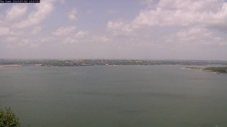 Lake Travis webcam, July 2, 2015 11:15 AM CT