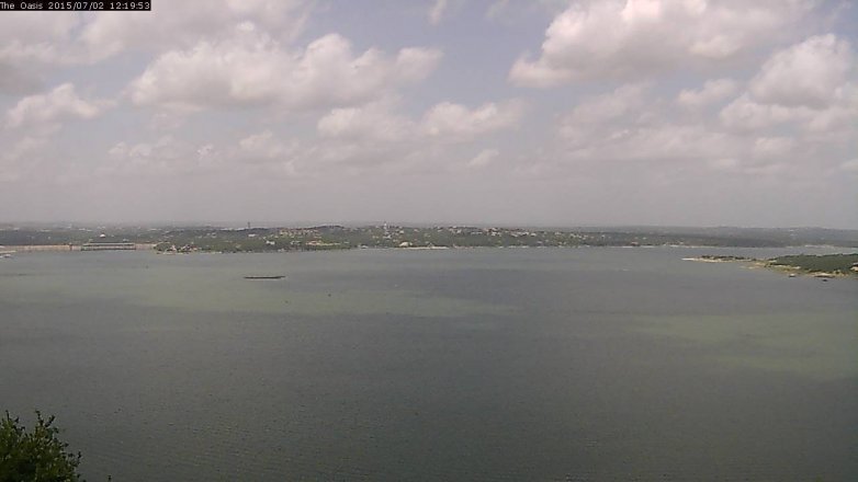 Lake Travis webcam, July 2, 2015 11:25 AM CT