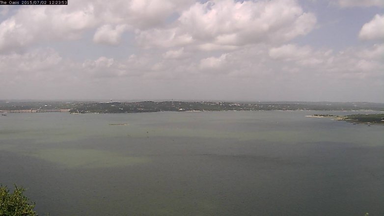 Lake Travis webcam, July 2, 2015 11:30 AM CT