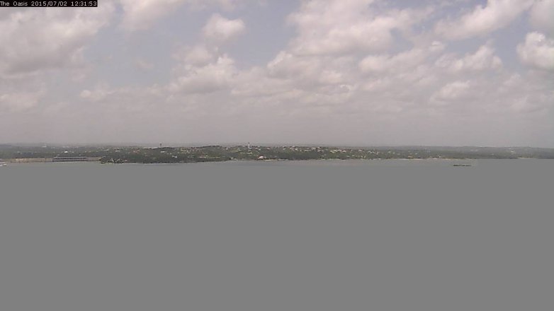 Lake Travis webcam, July 2, 2015 11:35 AM CT