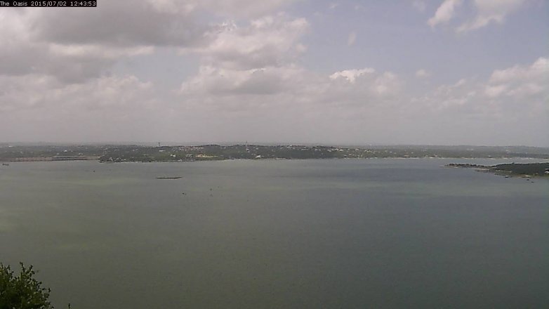 Lake Travis webcam, July 2, 2015 11:50 AM CT