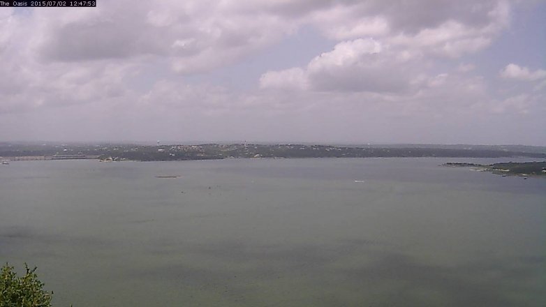 Lake Travis webcam, July 2, 2015 11:55 AM CT