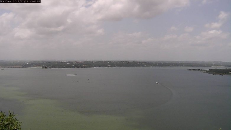 Lake Travis webcam, July 2, 2015 12:10 PM CT