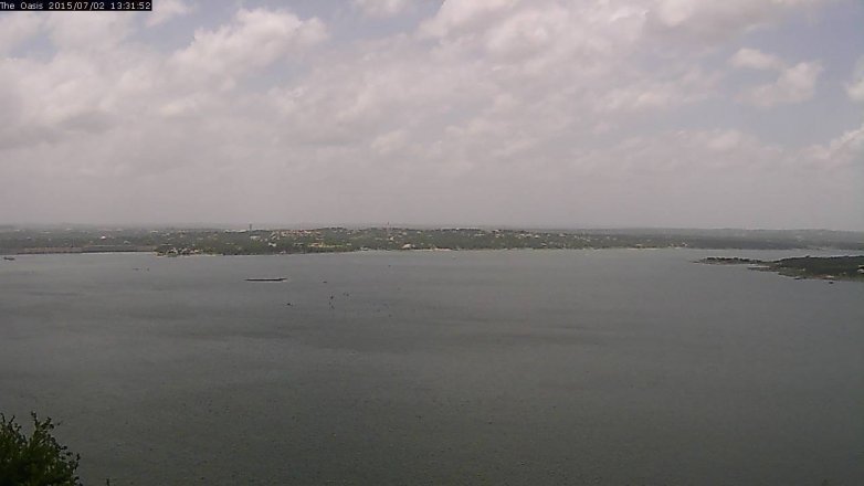 Lake Travis webcam, July 2, 2015 12:40 PM CT