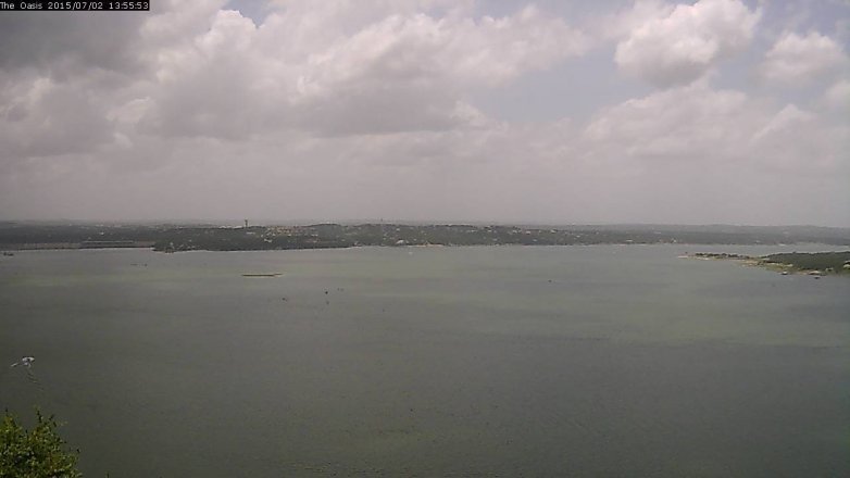 Lake Travis webcam, July 2, 2015 1:00 PM CT
