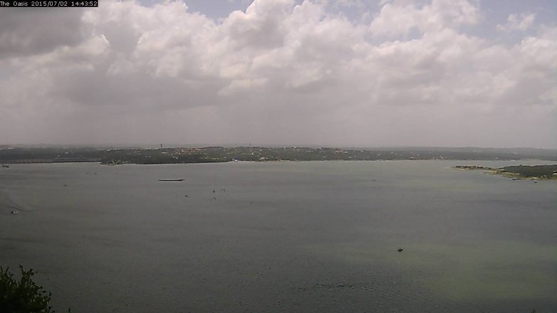 Lake Travis webcam, July 2, 2015 1:50 PM CT