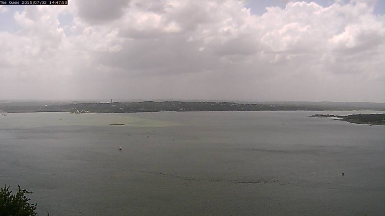 Lake Travis webcam, July 2, 2015 1:55 PM CT