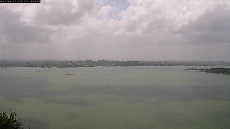 Lake Travis webcam, July 2, 2015 2:05 PM CT