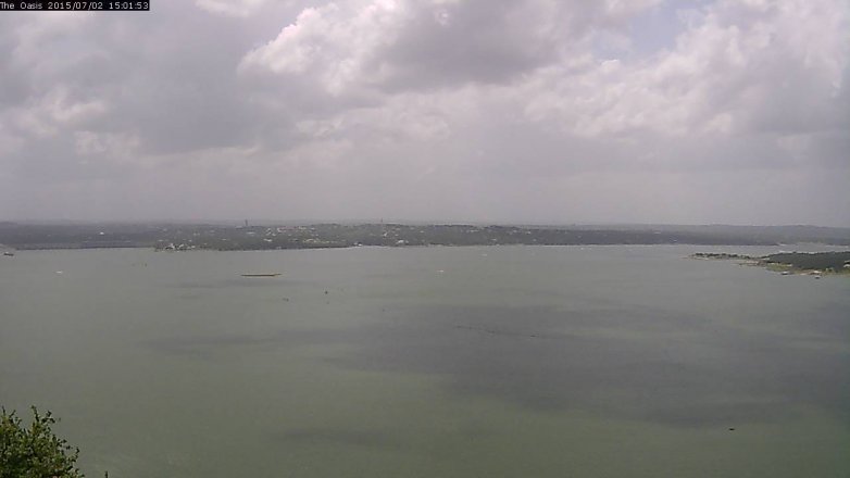 Lake Travis webcam, July 2, 2015 2:10 PM CT