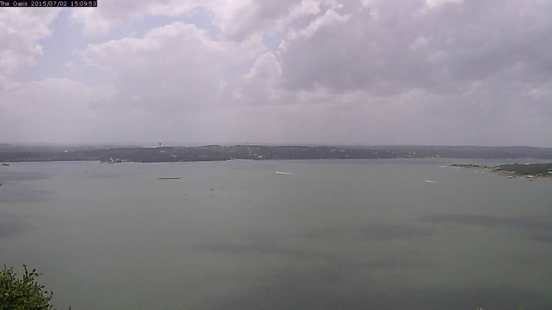 Lake Travis webcam, July 2, 2015 2:15 PM CT