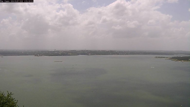 Lake Travis webcam, July 2, 2015 2:25 PM CT