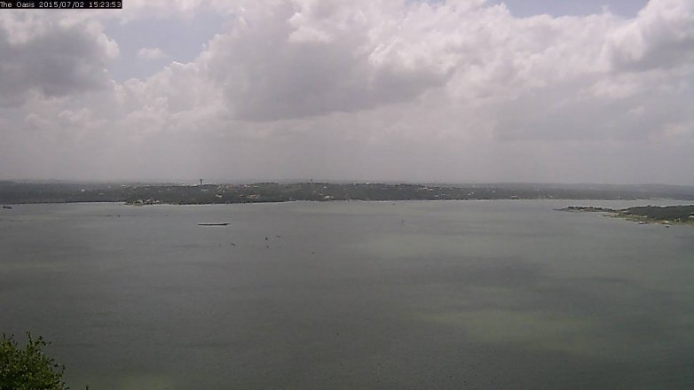 Lake Travis webcam, July 2, 2015 2:30 PM CT