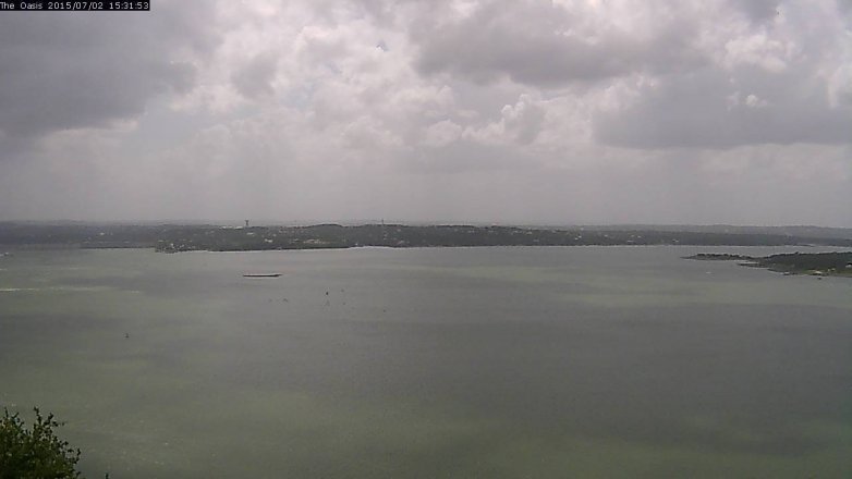 Lake Travis webcam, July 2, 2015 2:35 PM CT