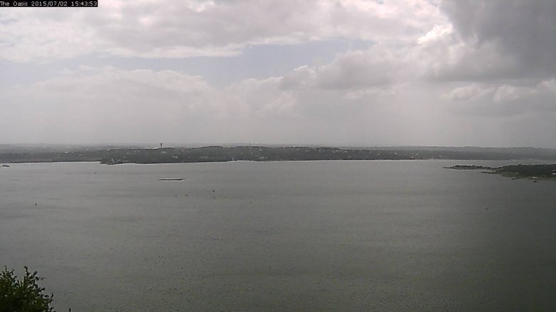 Lake Travis webcam, July 2, 2015 2:50 PM CT