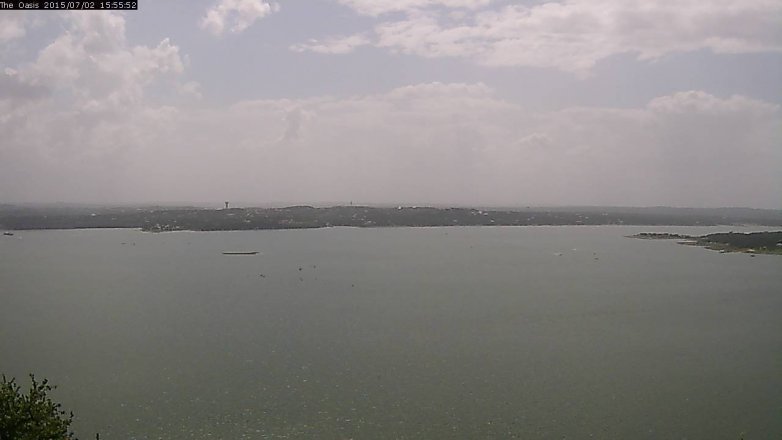 Lake Travis webcam, July 2, 2015 3:00 PM CT