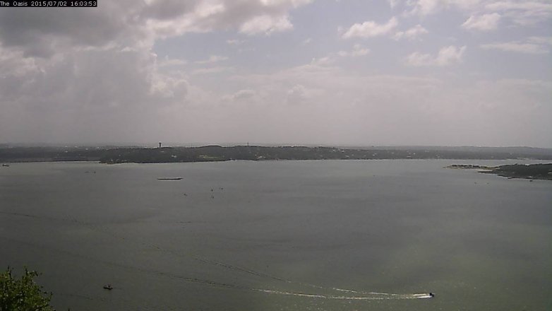 Lake Travis webcam, July 2, 2015 3:10 PM CT