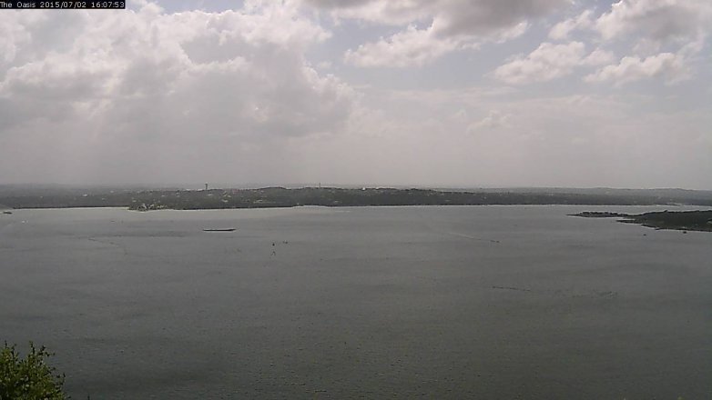 Lake Travis webcam, July 2, 2015 3:15 PM CT