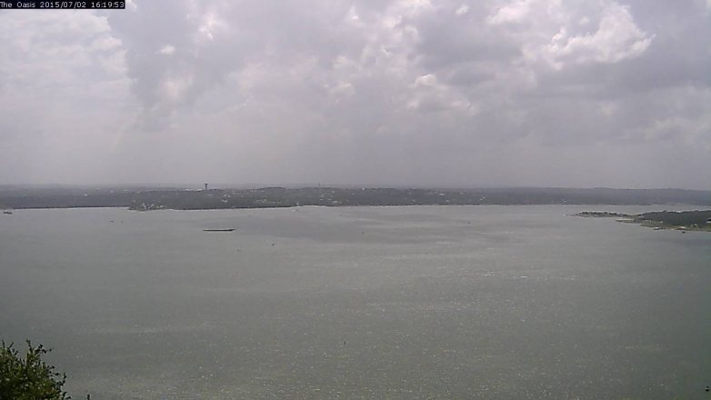 Lake Travis webcam, July 2, 2015 3:25 PM CT