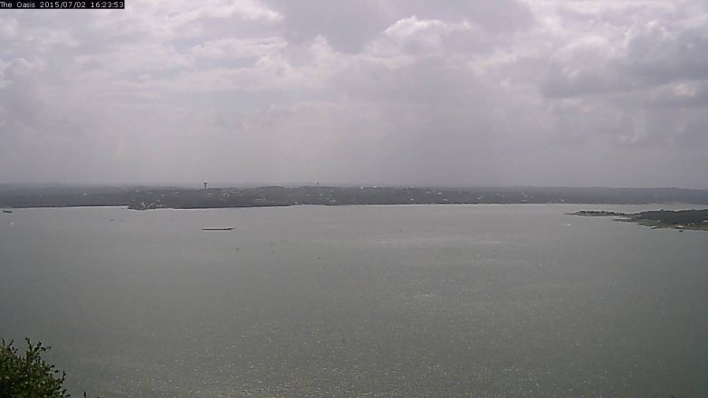 Lake Travis webcam, July 2, 2015 3:30 PM CT