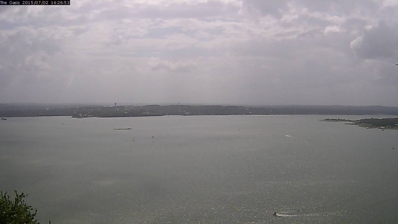 Lake Travis webcam, July 2, 2015 3:35 PM CT