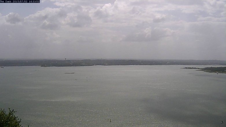 Lake Travis webcam, July 2, 2015 3:40 PM CT
