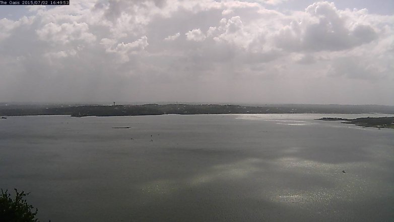 Lake Travis webcam, July 2, 2015 3:55 PM CT