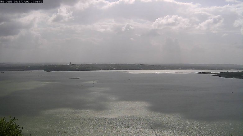 Lake Travis webcam, July 2, 2015 4:05 PM CT