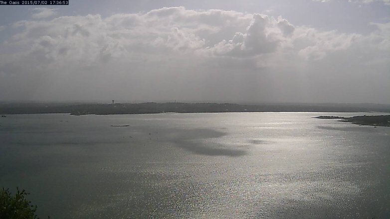 Lake Travis webcam, July 2, 2015 4:45 PM CT