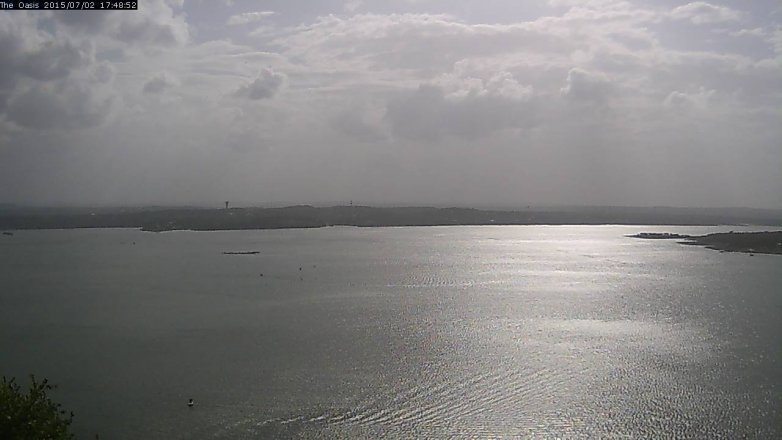 Lake Travis webcam, July 2, 2015 4:55 PM CT