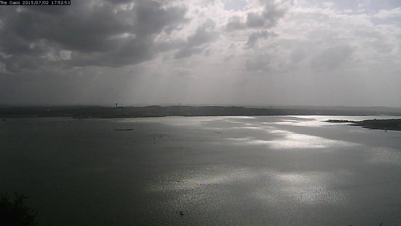 Lake Travis webcam, July 2, 2015 5:00 PM CT