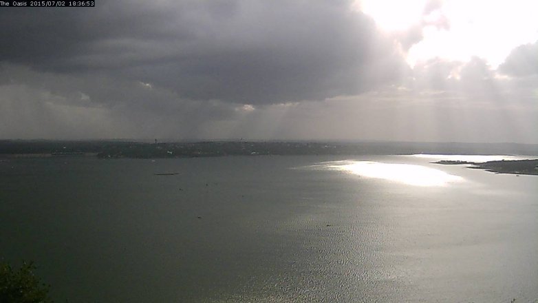 Lake Travis webcam, July 2, 2015 5:45 PM CT