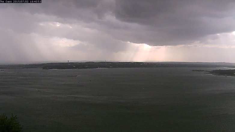 Lake Travis webcam, July 2, 2015 5:50 PM CT