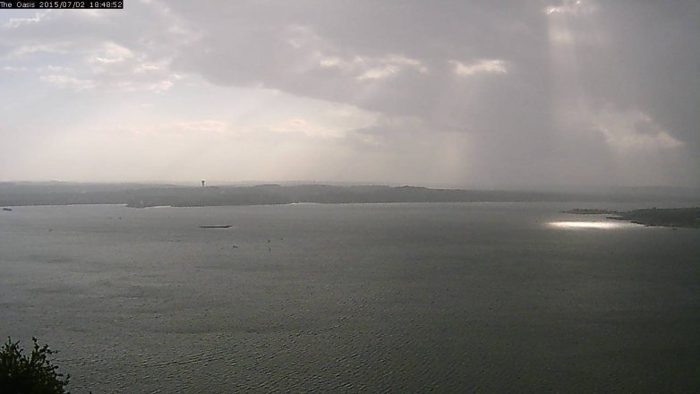 Lake Travis webcam, July 2, 2015 5:55 PM CT