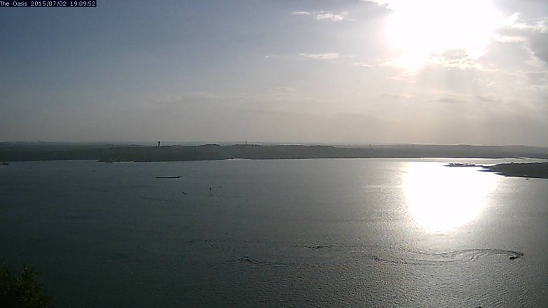 Lake Travis webcam, July 2, 2015 6:15 PM CT