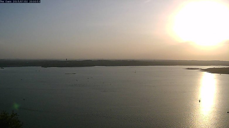 Lake Travis webcam, July 2, 2015 7:10 PM CT