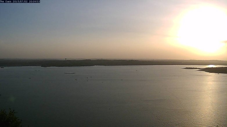 Lake Travis webcam, July 2, 2015 7:15 PM CT