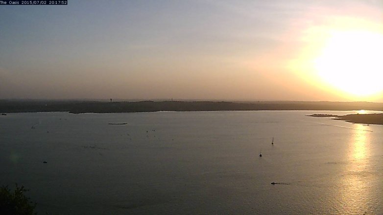 Lake Travis webcam, July 2, 2015 7:25 PM CT