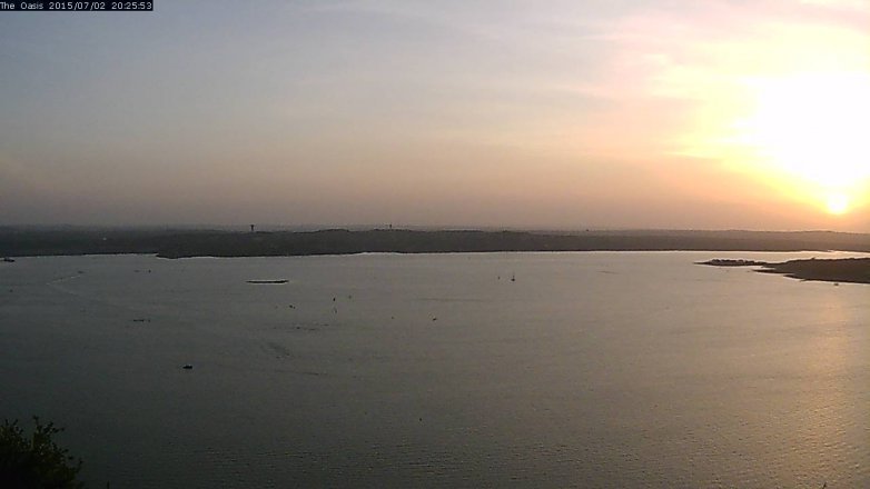 Lake Travis webcam, July 2, 2015 7:30 PM CT