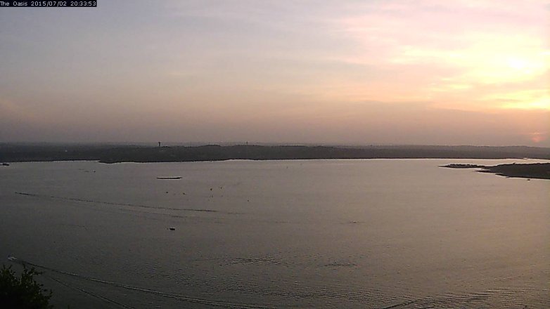 Lake Travis webcam, July 2, 2015 7:40 PM CT