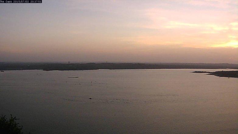 Lake Travis webcam, July 2, 2015 7:45 PM CT