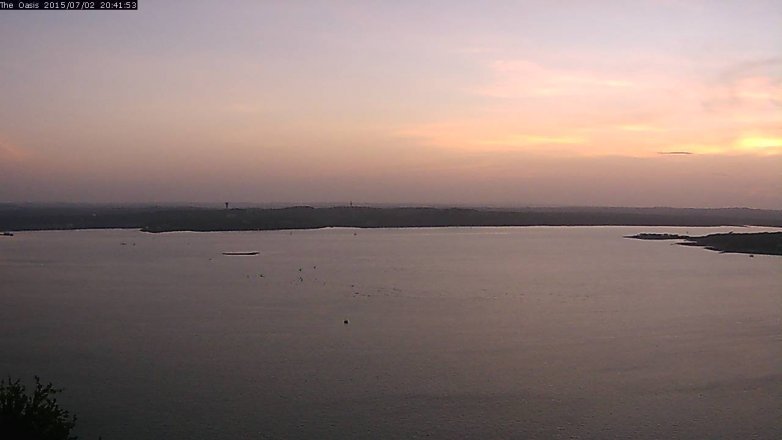 Lake Travis webcam, July 2, 2015 7:50 PM CT
