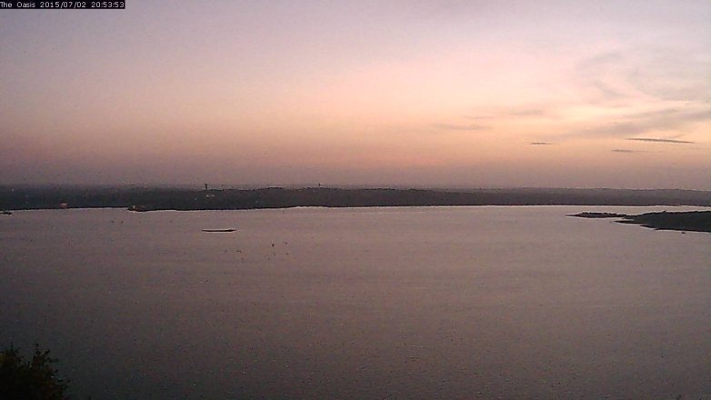 Lake Travis webcam, July 2, 2015 8:00 PM CT