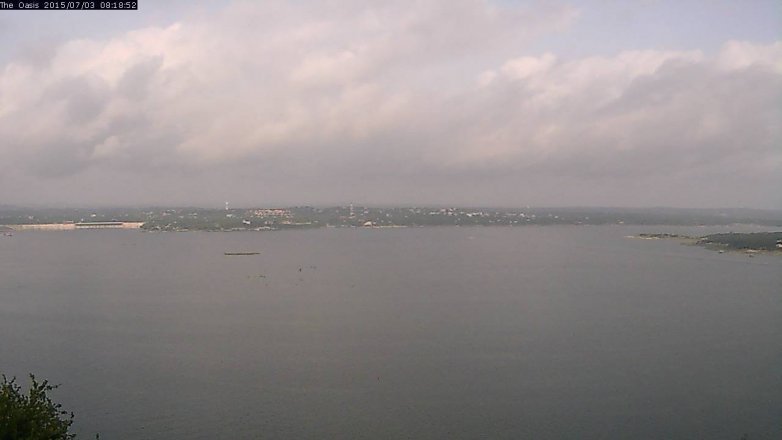Lake Travis webcam, July 3, 2015 7:25 PM CT