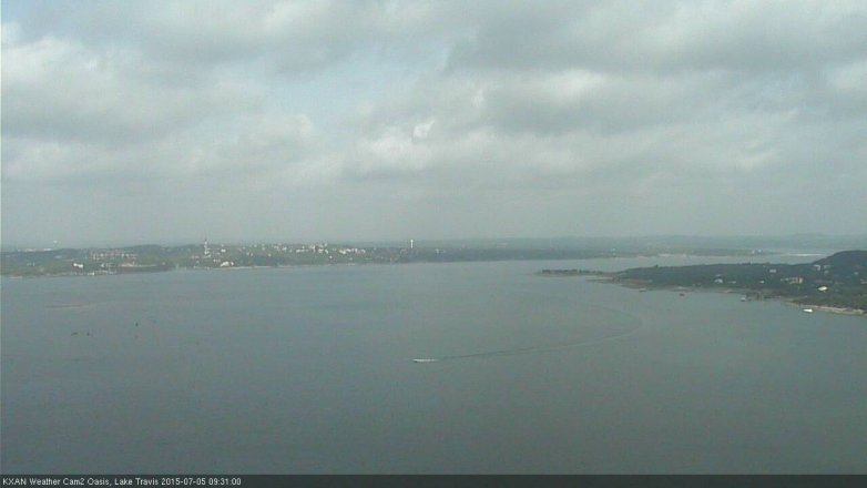 Lake Travis webcam, July 5, 2015 9:00 AM CT