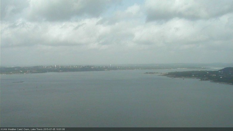 Lake Travis webcam, July 5, 2015 9:20 AM CT
