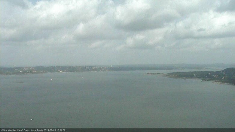 Lake Travis webcam, July 5, 2015 9:50 AM CT