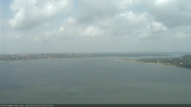Lake Travis webcam, July 5, 2015 10:25 AM CT