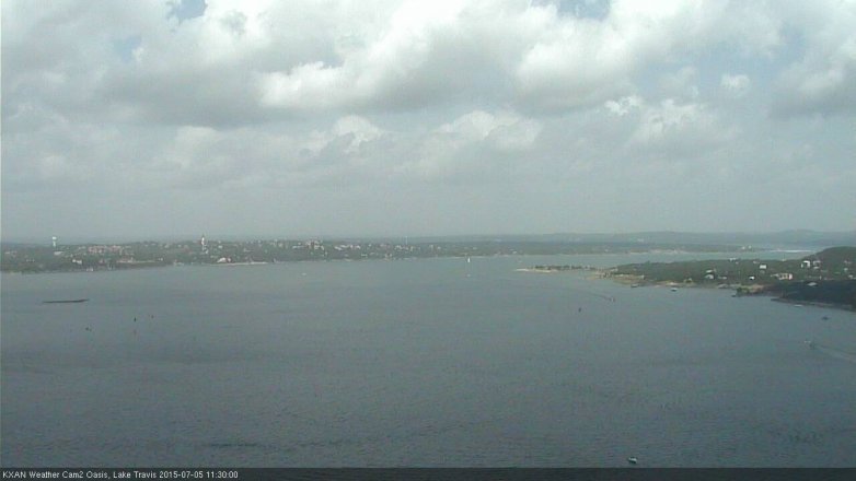 Lake Travis webcam, July 5, 2015 10:45 AM CT