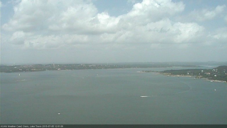 Lake Travis webcam, July 5, 2015 11:15 AM CT
