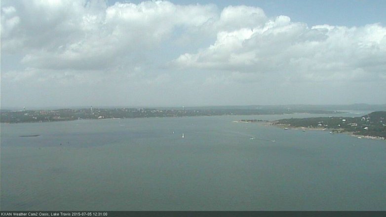 Lake Travis webcam, July 5, 2015 11:45 AM CT